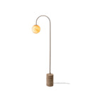Lampadaire Tivoli travertin et verre sable 160 cm E14
