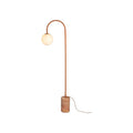 Lampadaire Tivoli travertin et verre terracotta 160 cm E14