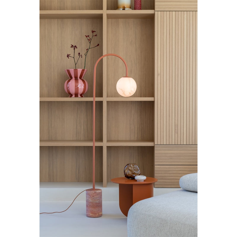 Dimensions Stehleuchte Tivoli Travertin und Terrakotta-Glas 160 cm E14