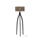 Lampadaire trépied Java noir bicolore 50 cm E27