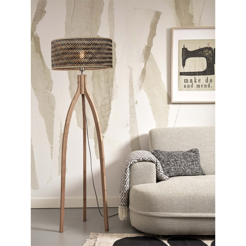 Dimensions Dreibein-Stehleuchte Java natur zweifarbig 50 cm E27