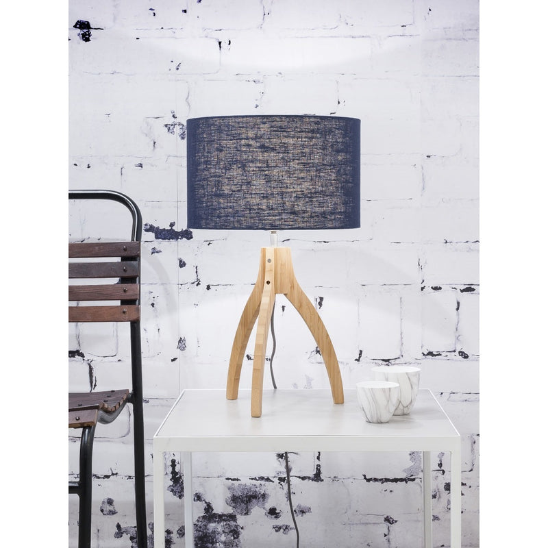 Dimensions Lámpara de mesa Annapurna bambú azul denim 54 cm E27