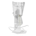Lampe à poser Arby en acier blanc E27 ampoule apparente