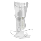 Lampe à poser Arby en acier blanc E27 ampoule apparente