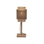 Lampe a poser Bhutan bambou naturel tube 25 cm E27
