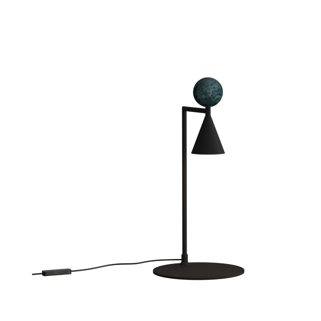 Lampe à poser Bingo malachite noire