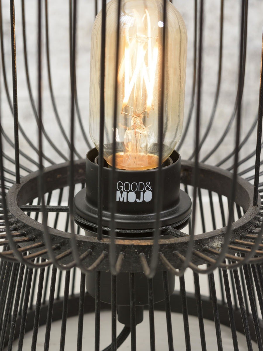 Lampe à poser Cango bambou noir E27, vue 6