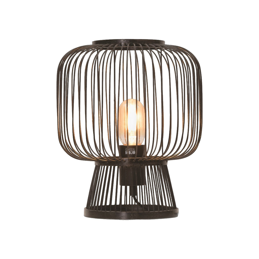 Lampe à poser Cango bambou noir E27
