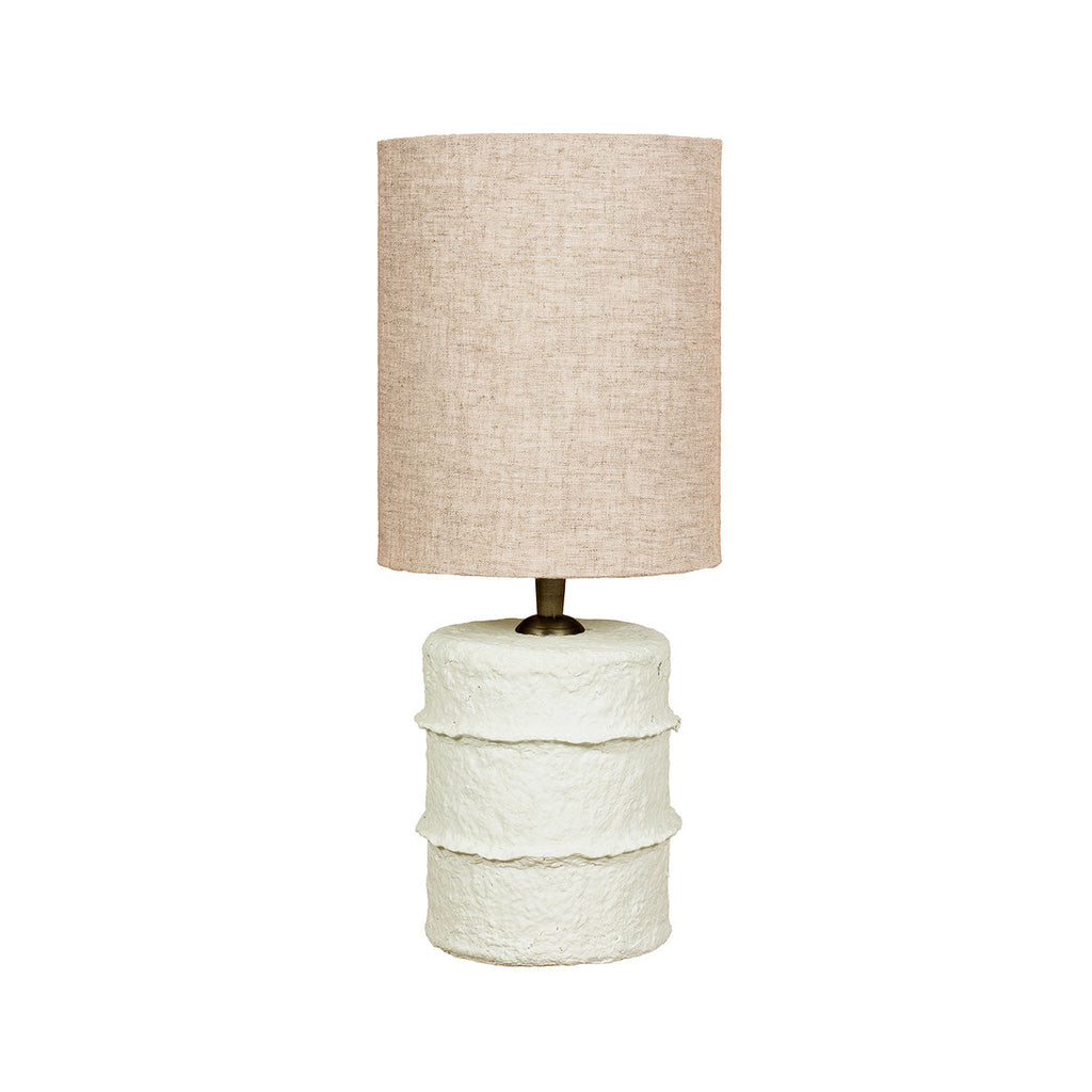 Lampe à poser Contour en papier mâché blanc 20 cm