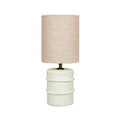 Lampe à poser Contour en papier mâché blanc 20 cm