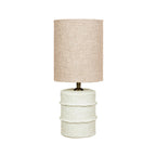 Lampe à poser Contour en papier mâché blanc 20 cm