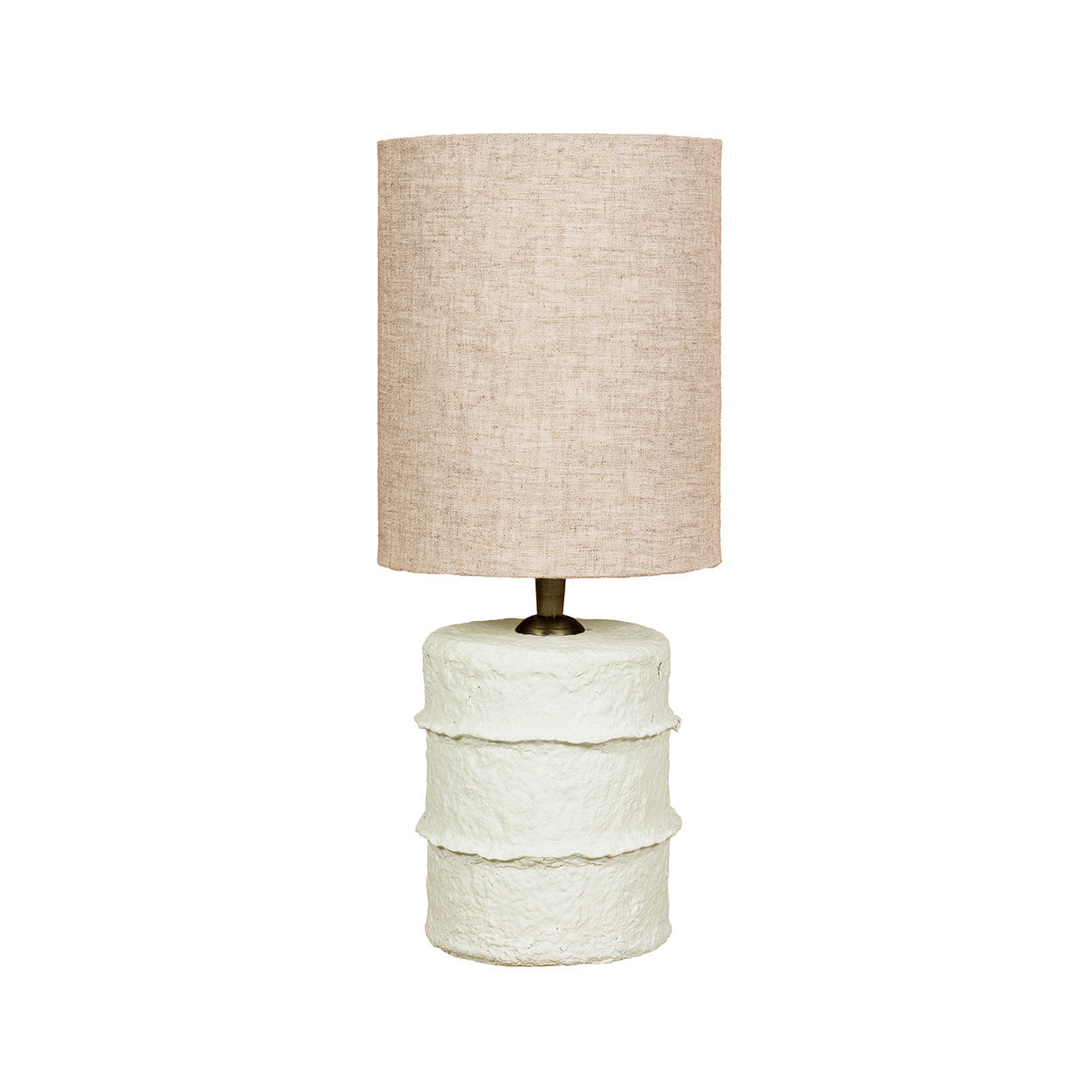 Lampe à poser Contour en papier mâché blanc 20 cm