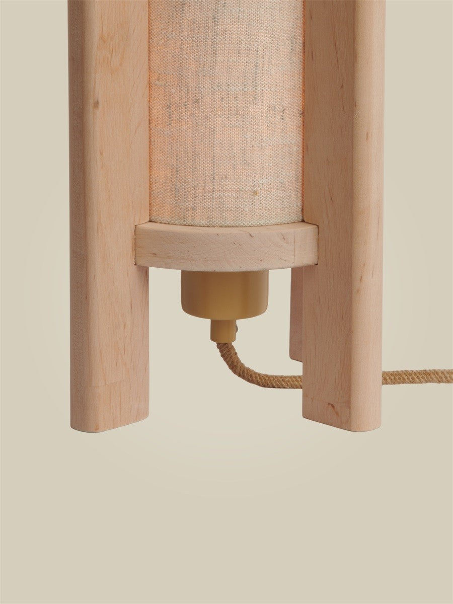 Lampe à poser Corsica bois de hêtre naturel E27, vue 4