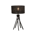 Lampe à poser Iguazu 5 pieds bambou noir jute noir 30 cm E27