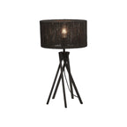 Lampe à poser Iguazu 5 pieds bambou noir jute noir 30 cm E27