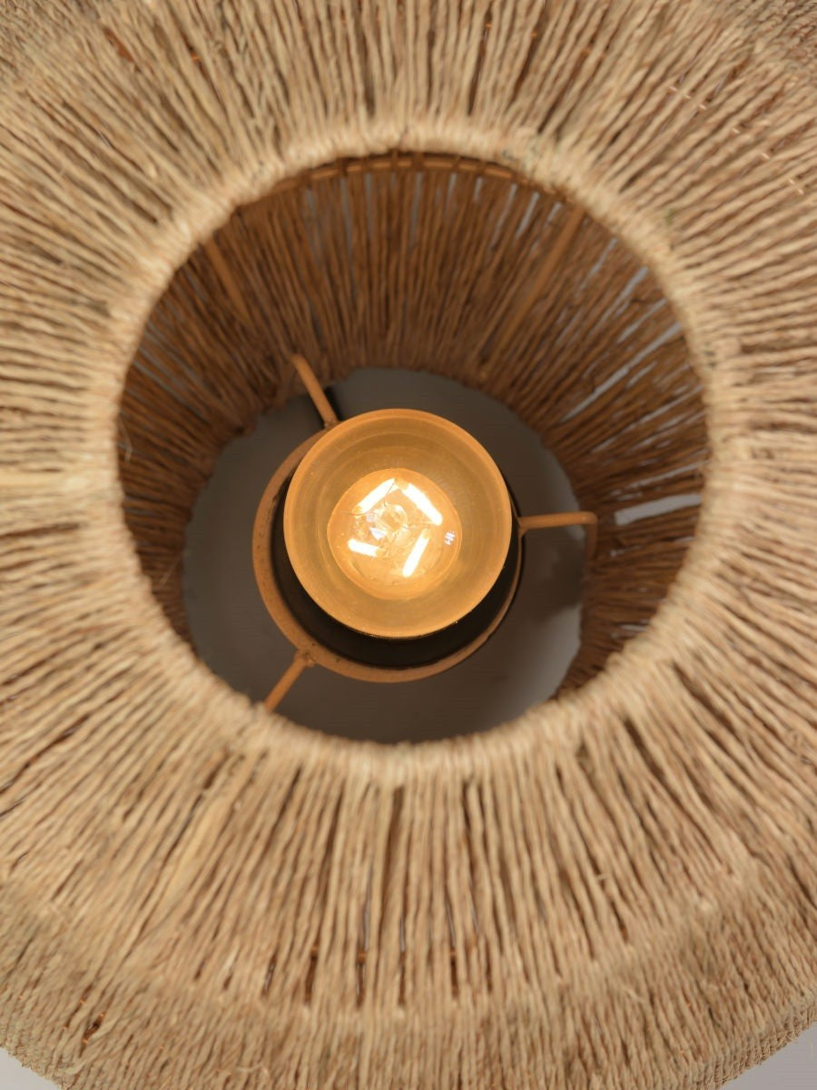 Lampe à poser Iguazu jute globe naturel 25 cm E27, vue 5
