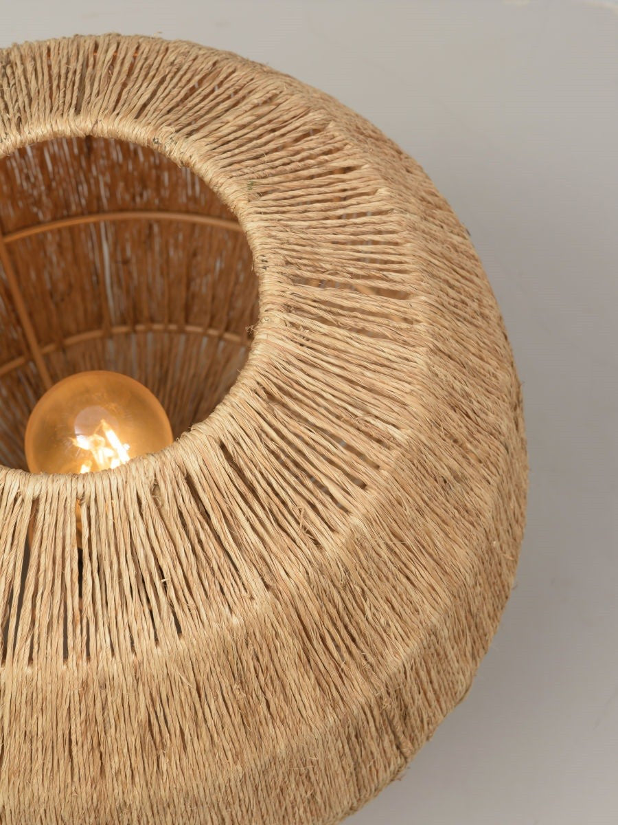 Lampe à poser Iguazu jute globe naturel 25 cm E27, vue 7