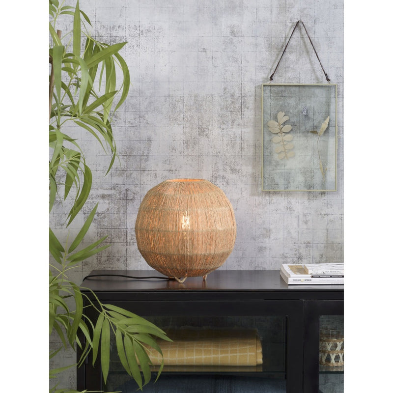 Dimensions Lámpara de mesa Iguazu yute globo natural 25 cm E27
