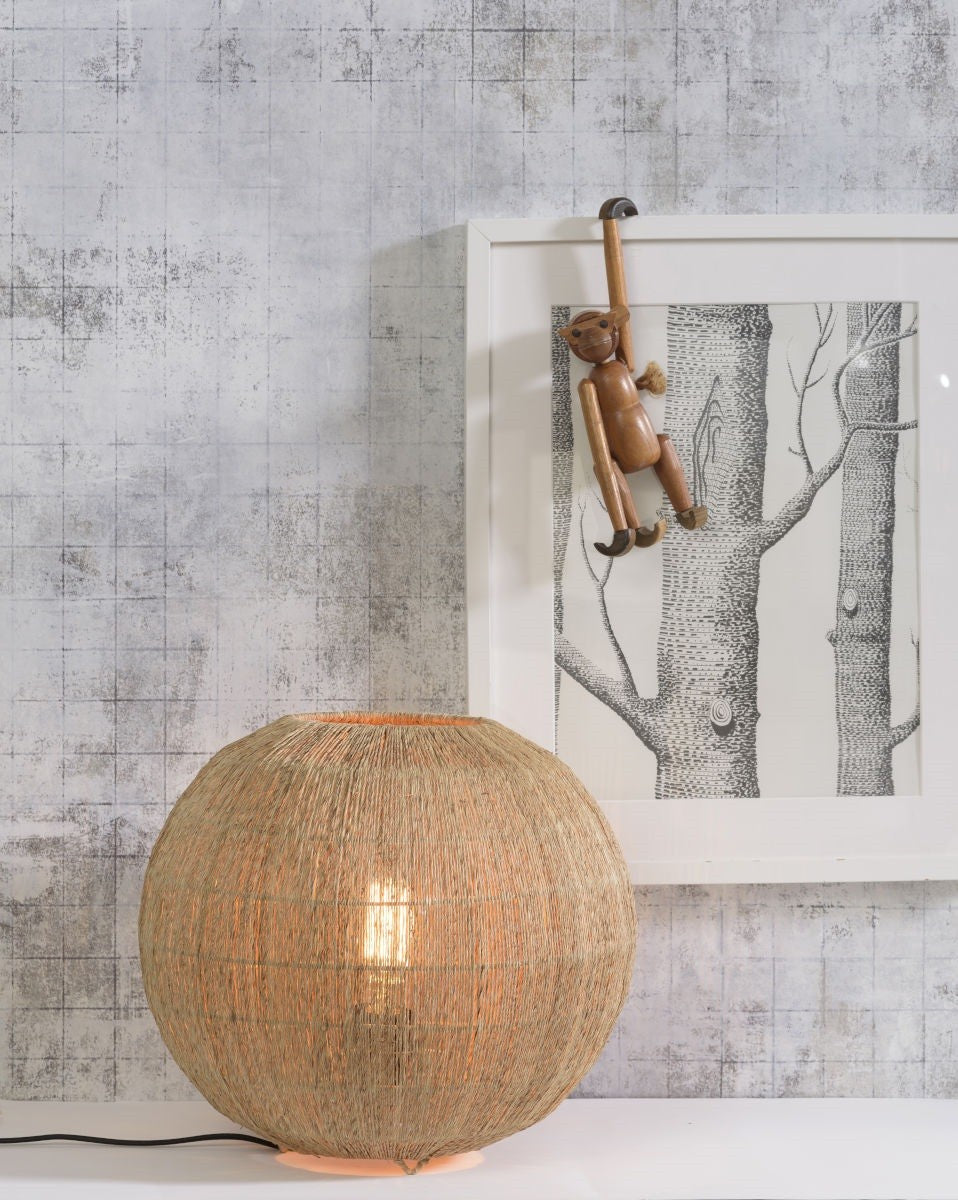 Lampe à poser Iguazu jute globe naturel 32 cm E27, vue 3