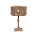 Lampe à poser Iguazu pied droit jute naturel 30 cm E27