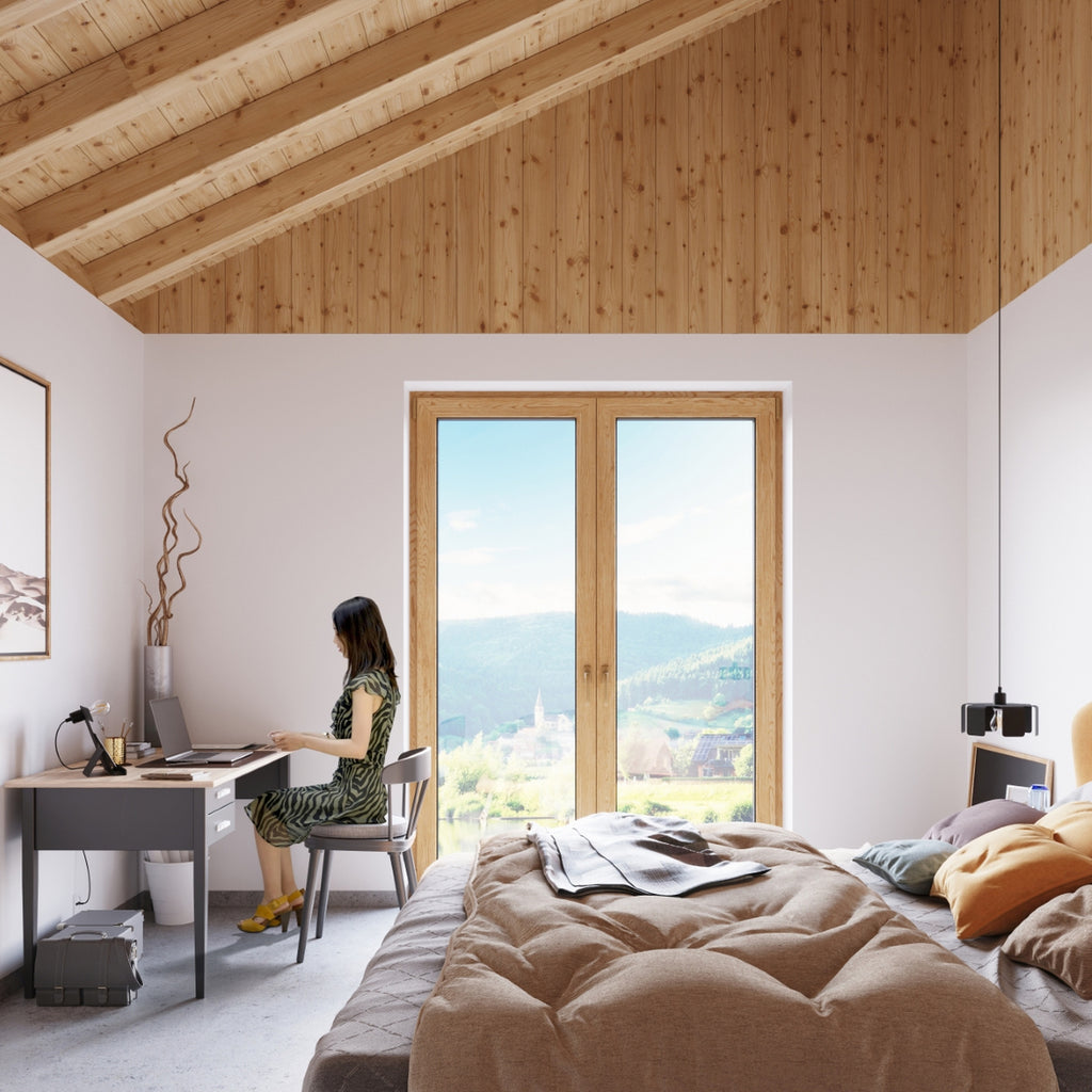 Lampe à poser Incline noire dans un intérieur
