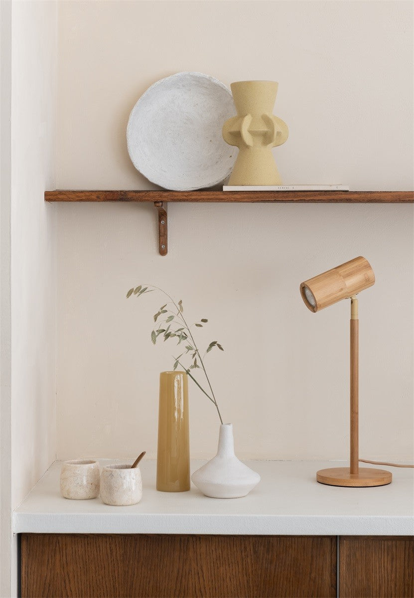 Lampe à poser Java bambou naturel GU10, vue 2