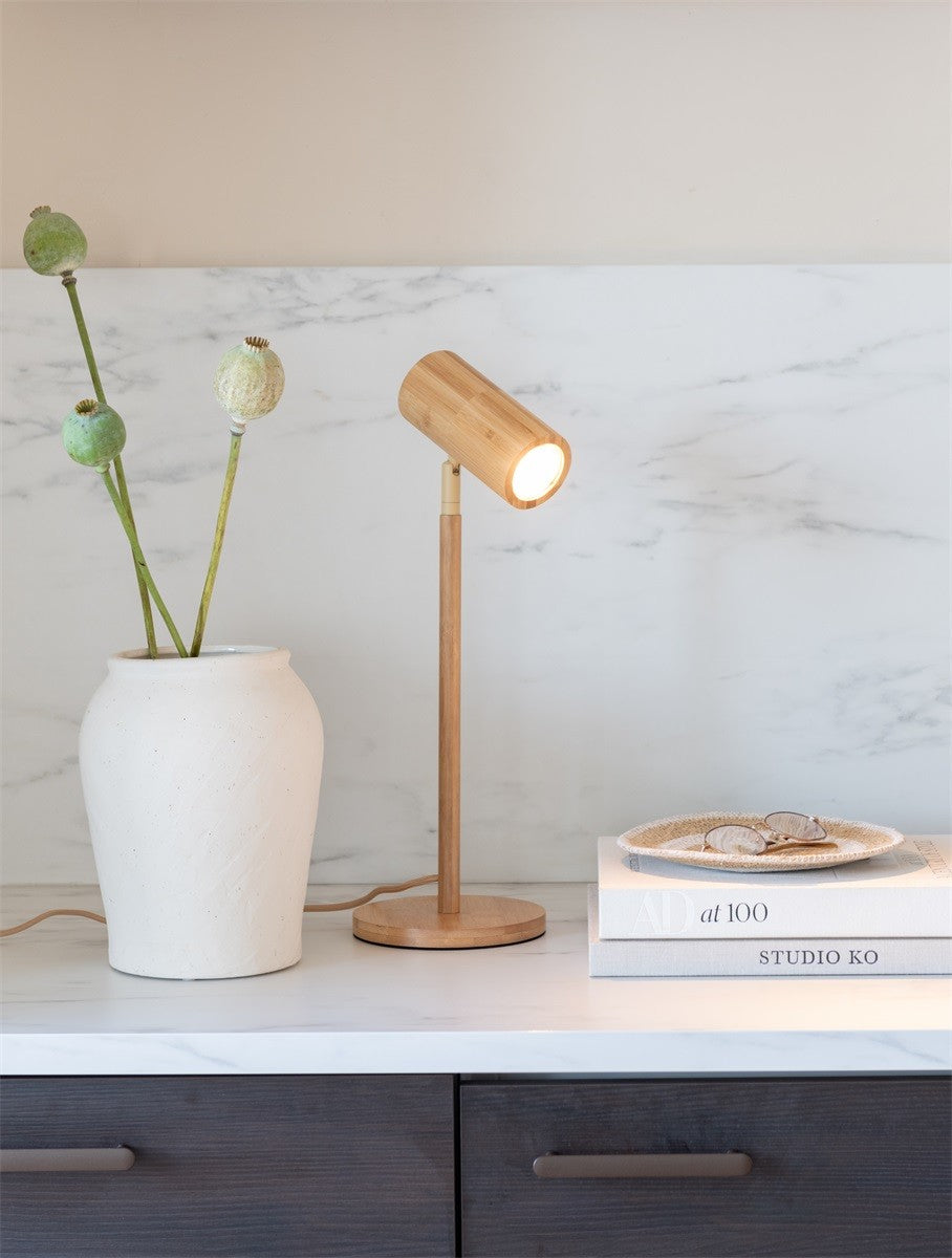 Lampe à poser Java bambou naturel GU10, vue 3