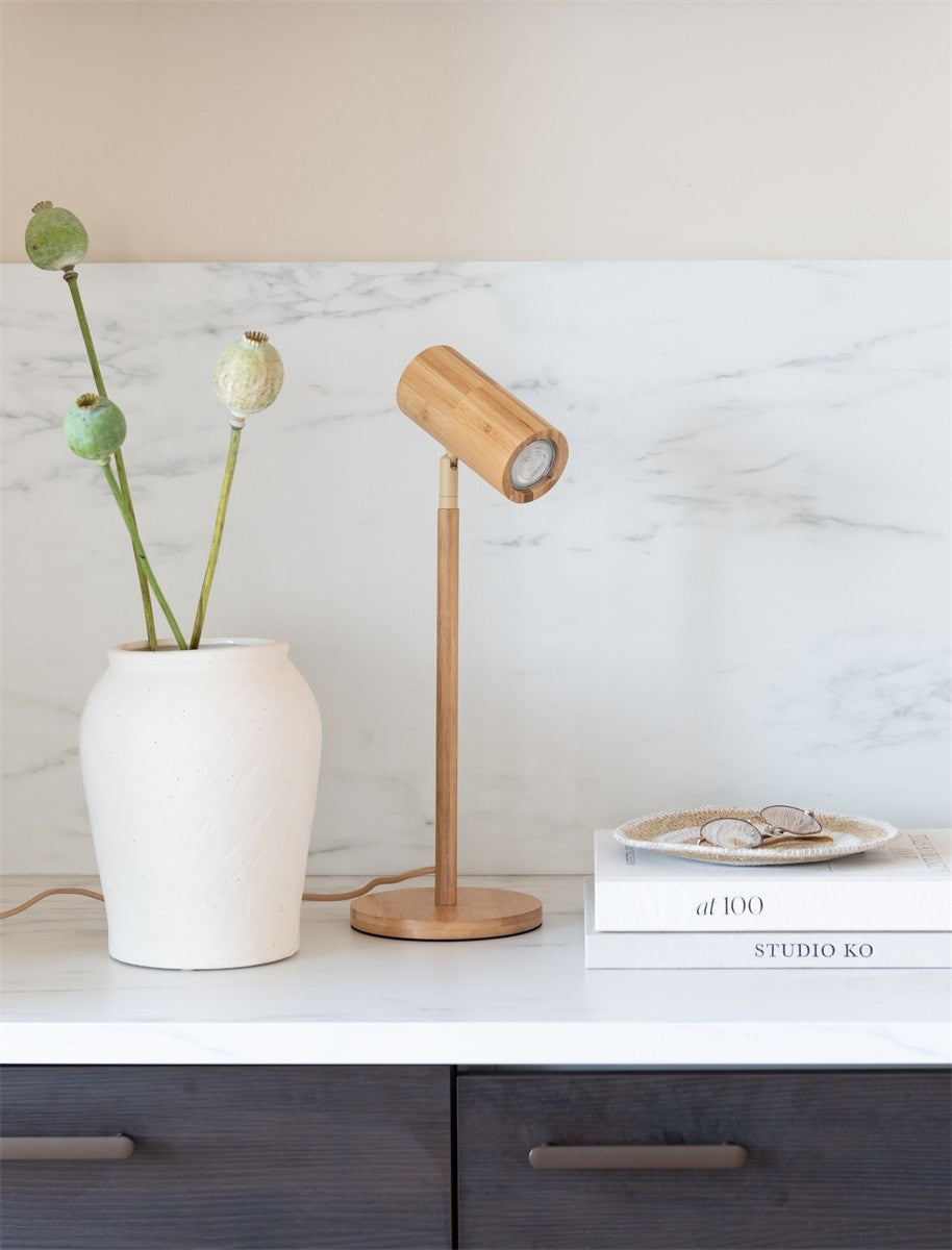 Lampe à poser Java bambou naturel GU10, vue 4