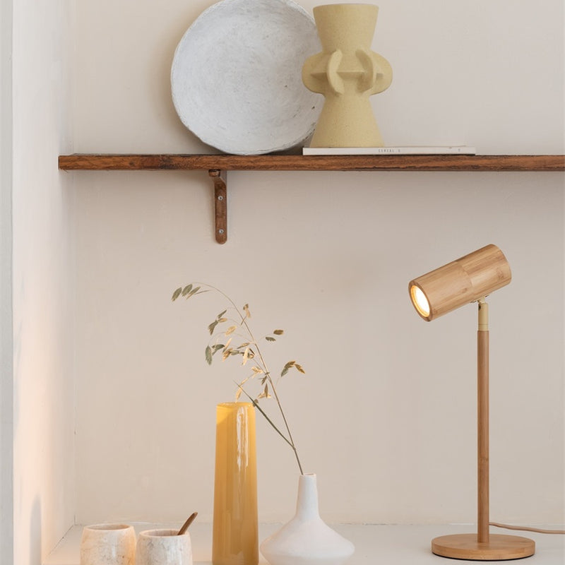 Dimensions Lampe à poser Java bambou naturel GU10