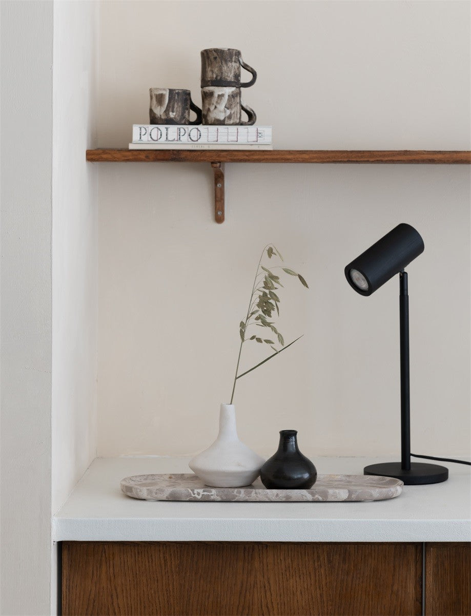 Lampe à poser Java bambou noir GU10, vue 2