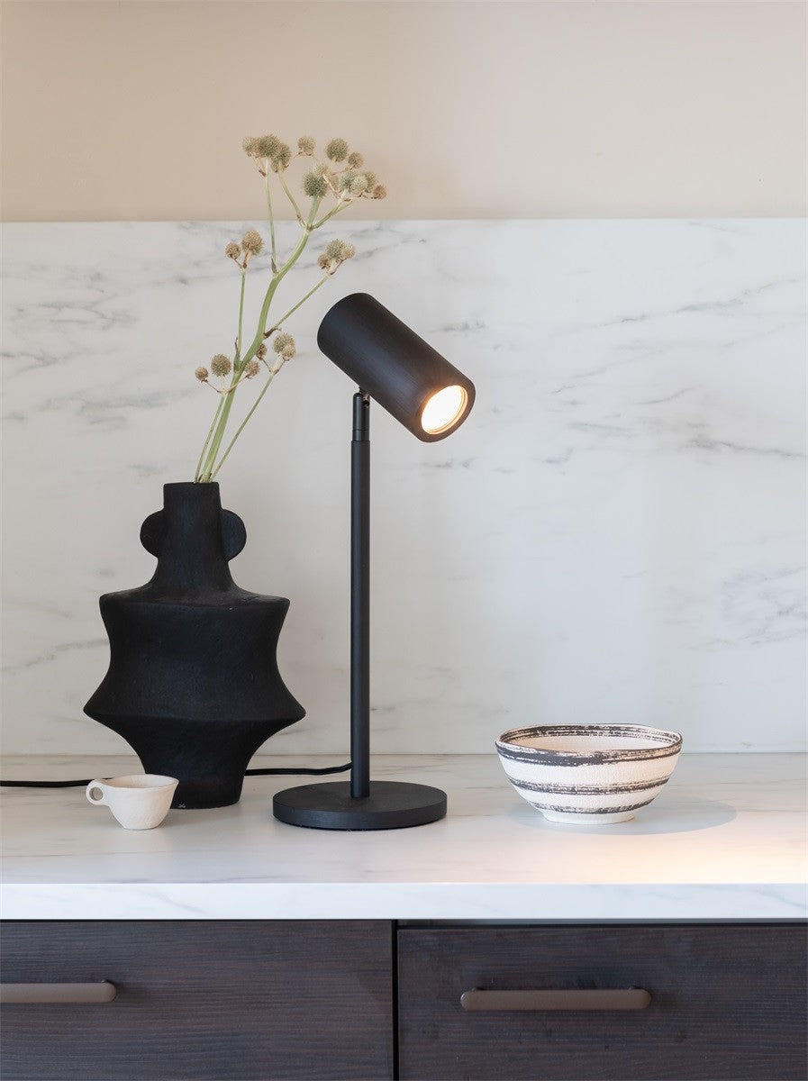Lampe à poser Java bambou noir GU10, vue 3