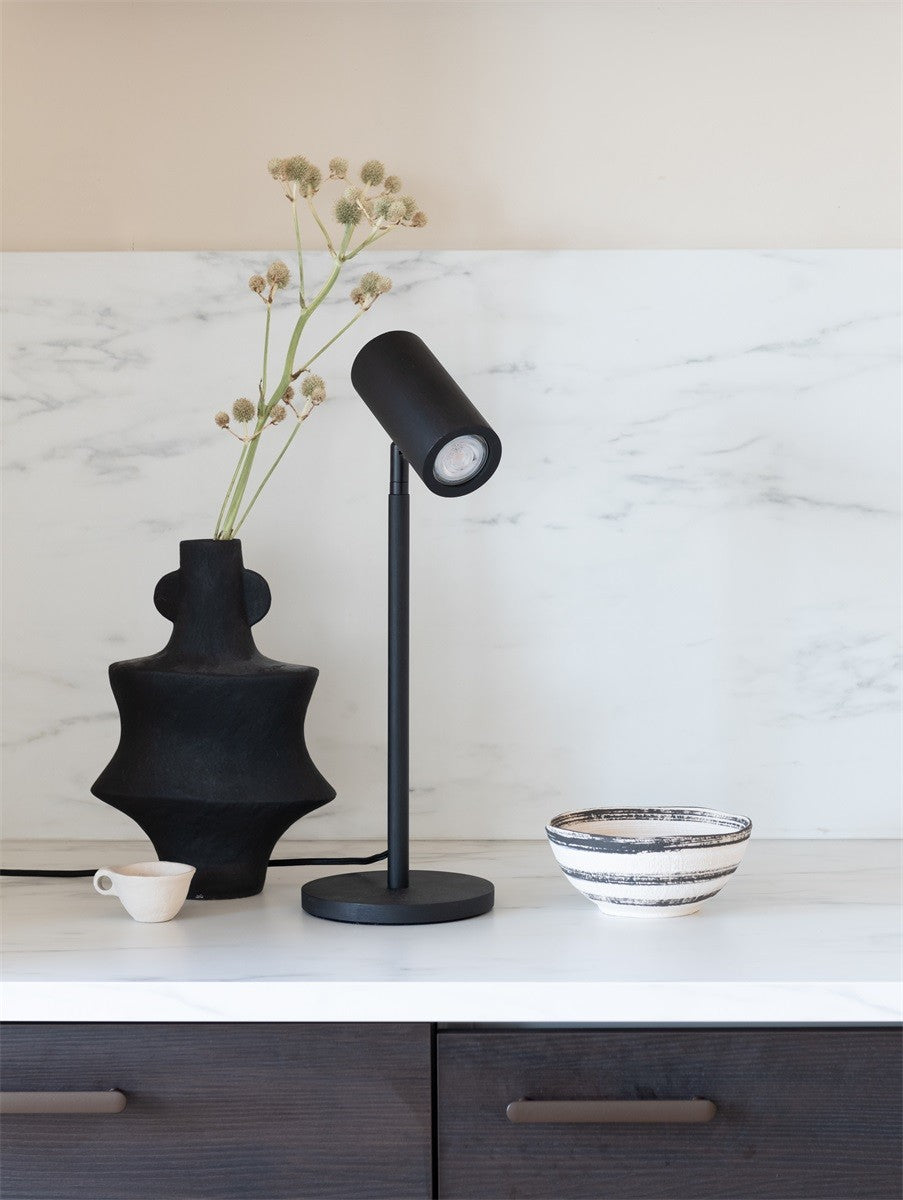 Lampe à poser Java bambou noir GU10, vue 4