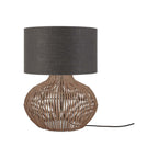Lampe à poser Kalahari rotin gris foncé 48 cm E27