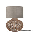 Lampe à poser Kalahari rotin lin foncé 48 cm E27