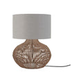 Lampe à poser Kalahari rotin gris clair 48 cm E27