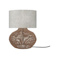 Lampe à poser Kalahari rotin lin clair 48 cm E27
