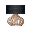 Lampe à poser Kalahari rotin noir 65 cm E27