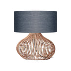 Lampe à poser Kalahari rotin gris foncé 65 cm E27