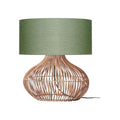 Lampe à poser Kalahari rotin vert forêt 65 cm E27