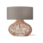 Lampe à poser Kalahari rotin lin foncé 65 cm E27