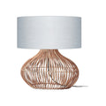 Lampe à poser Kalahari rotin gris clair 65 cm E27
