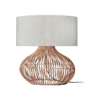 Lampe à poser Kalahari rotin lin clair 65 cm E27