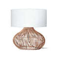 Lampe à poser Kalahari rotin blanc 65 cm E27