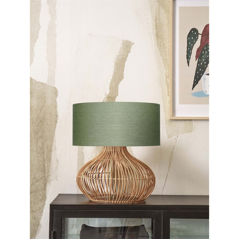 Dimensions Lampe à poser Kalahari rotin vert forêt 65 cm E27