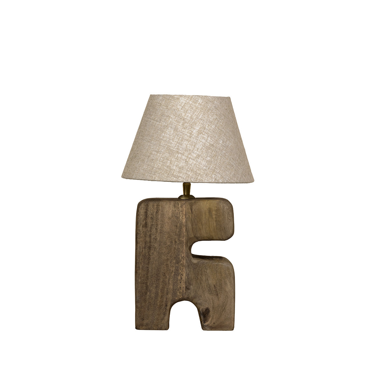 Lampe à poser L'Objet en bois brun 25 cm