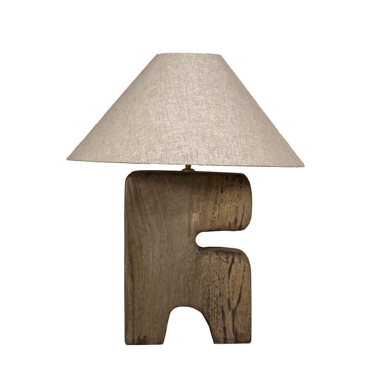 Lampe à poser L'Objet en bois brun 40 cm