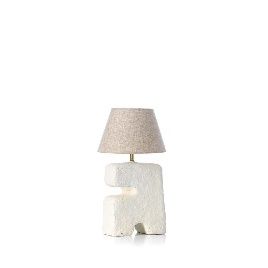 Lampe à poser L'Objet en papier mâché blanc 25 cm