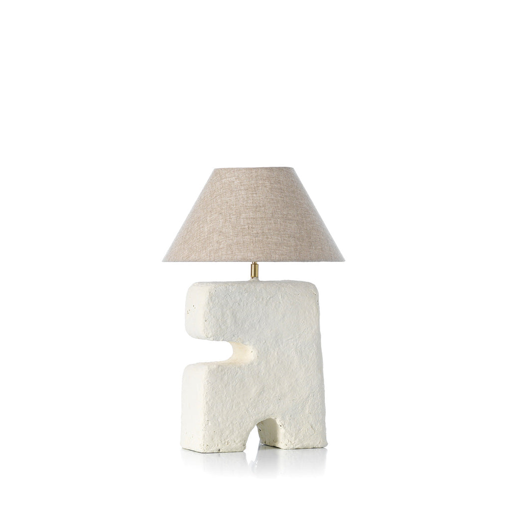 Lampe à poser L'Objet en papier mâché blanc 32 cm