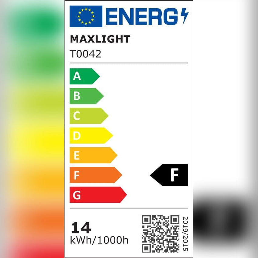 Étiquette énergie de la lampe à poser Lozanna en classe F avec 14 kWh pour 1000 heures