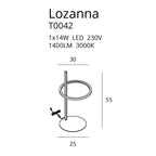 Lampe à poser Lozanna dorée, vue 2